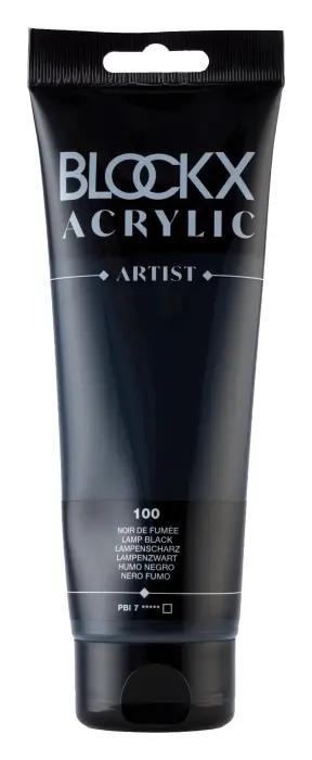 Peinture acrylique fine tube 250ml - Noir de fumée
