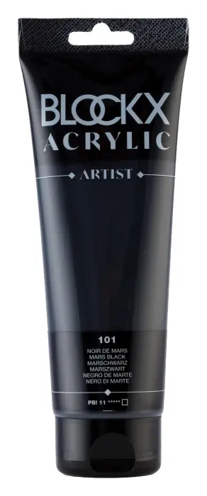 Peinture acrylique fine tube 250ml - Noir de mars