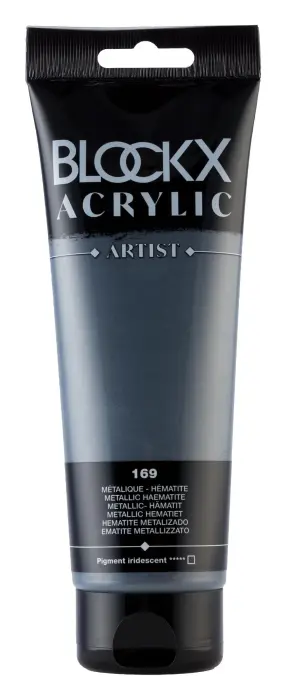 Peinture acrylique fine tube 250ml - Hématite métallisé