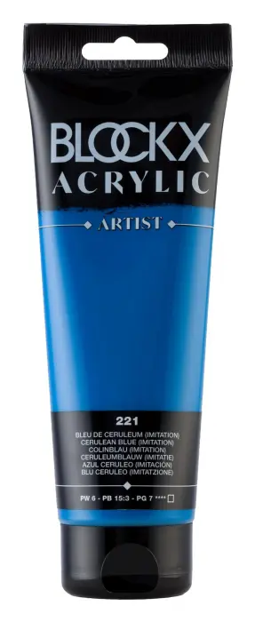 Peinture acrylique fine tube 250ml - Bleu de ceruleum (imitation)