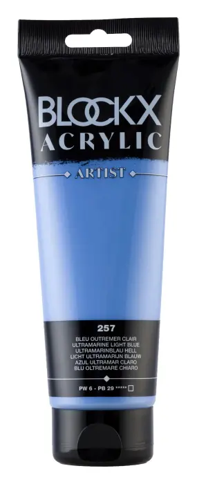 Peinture acrylique fine tube 250ml - Bleu d'outremer clair