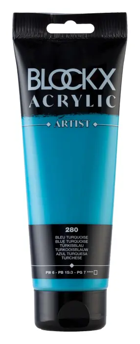 Peinture acrylique fine tube 250ml - Bleu turquoise