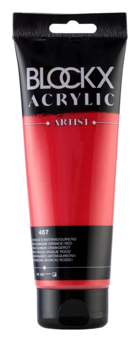 Peinture acrylique fine tube 250ml - Rouge orangé d'anthraquinone