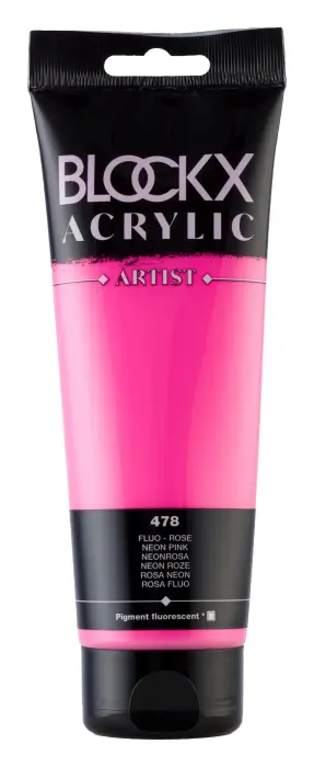 Peinture acrylique fine tube 250ml - Rose fluo
