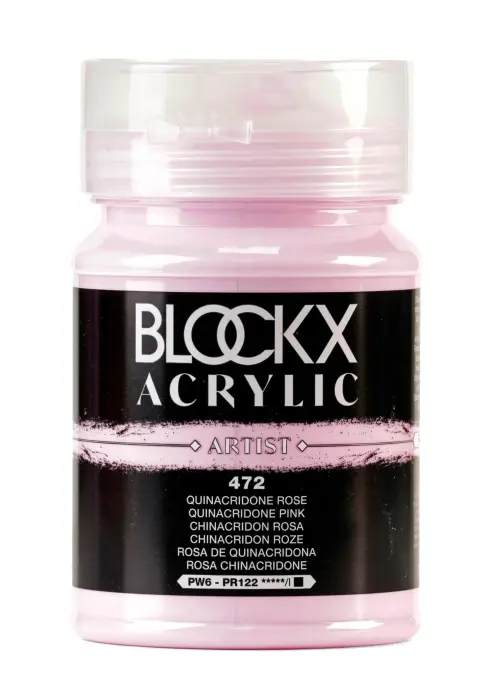 Peinture acrylique fine pot 500ml - Quinacridone rose