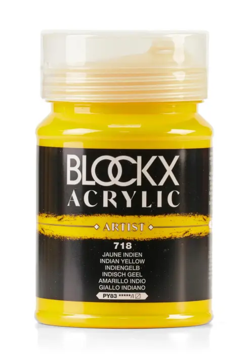 Peinture acrylique fine pot 500ml - Jaune indien