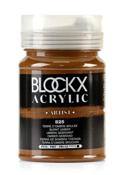 Peinture acrylique fine pot 500ml - Terre d'ombre brûlée