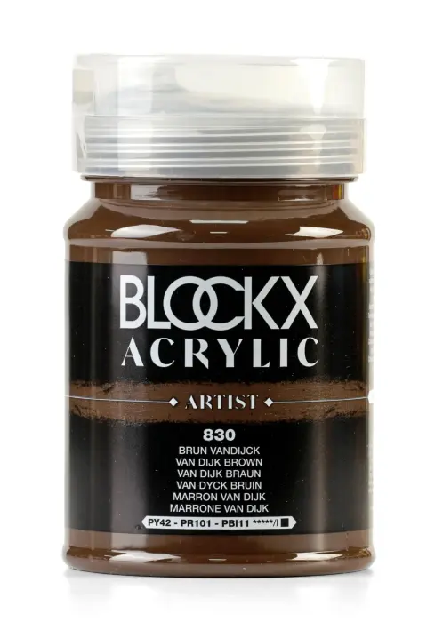 Peinture acrylique fine pot 500ml - Brun Van Dijk