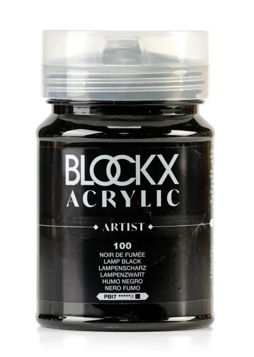 Peinture acrylique fine pot 500ml - Noir de fumée