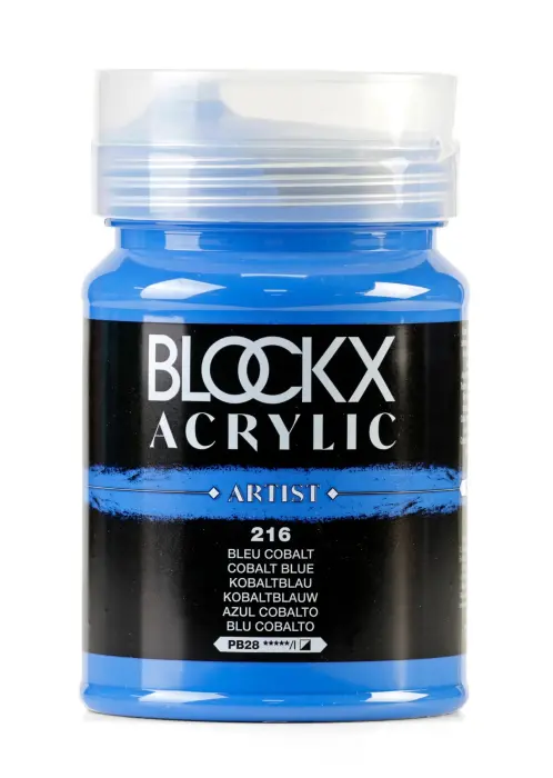 Peinture acrylique fine pot 500ml - Bleu cobalt
