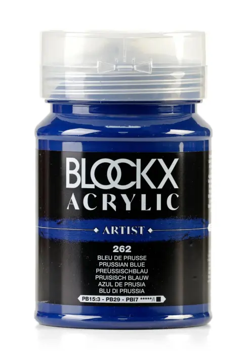 Peinture acrylique fine pot 500ml - Bleu de Prusse