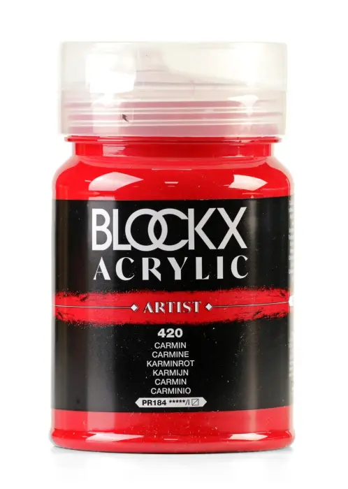 Peinture acrylique fine pot 500ml - Carmin