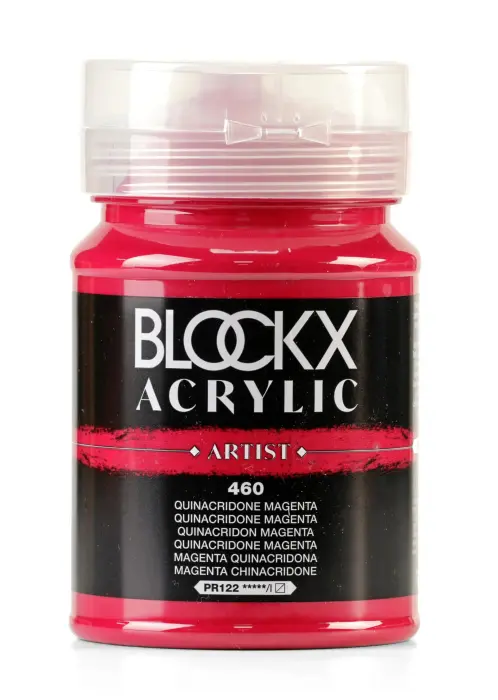 Peinture acrylique fine pot 500ml - Quinacridone magenta
