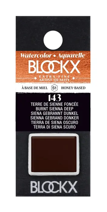 Aquarelle extra-fine demi-godet - Terre de Sienne foncée