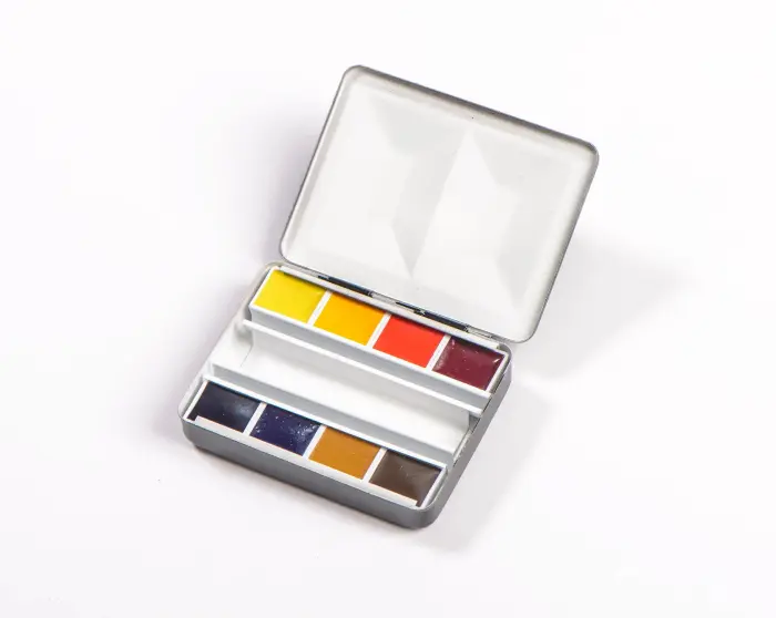 Aquarelle Boite Bijou 8 demi-godets