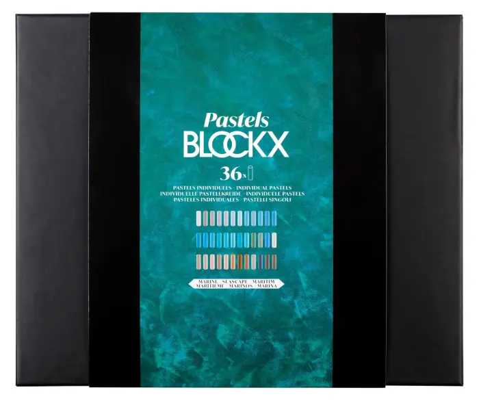 Coffret Bois 36 Pastels - Marine