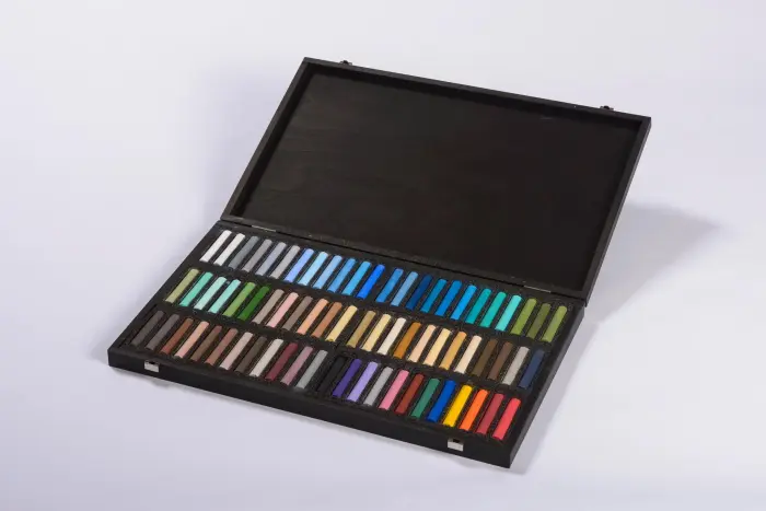 Coffret bois 72 Pastels - Marine