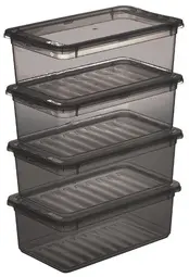 keeeper Set de boîtes de rangement "bea", 4x 5,6 L, gris