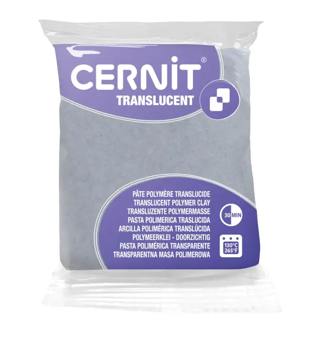 Cernit TRANSLUCENT 56 g Glitter argent - Glitter argent