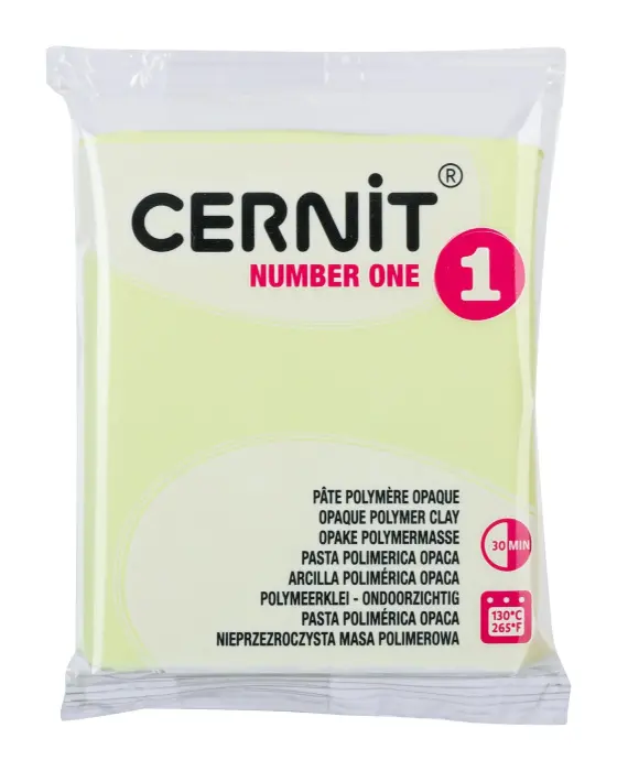 Cernit n°1 56 g jaune pastel - Jaune