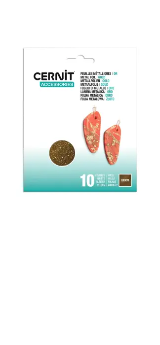 Pack 10 feuilles métallisées - dorées - Or