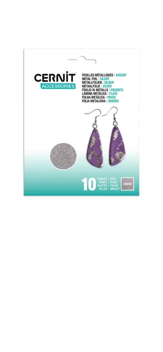Pack 10 feuilles métallisées - argentées - Argent