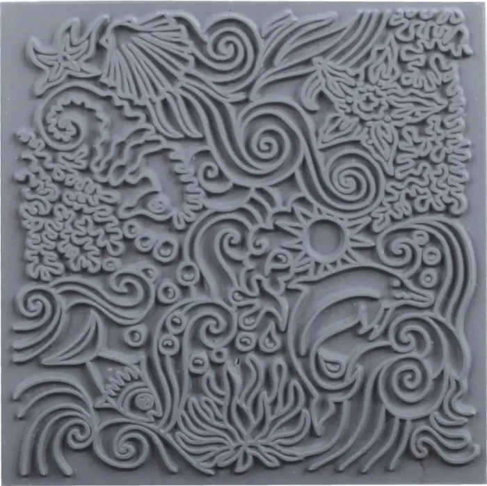 Cernit plaque de texture Under the sea - Gris