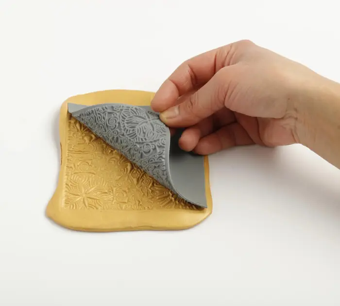 Cernit plaque de texture Mandala - Gris