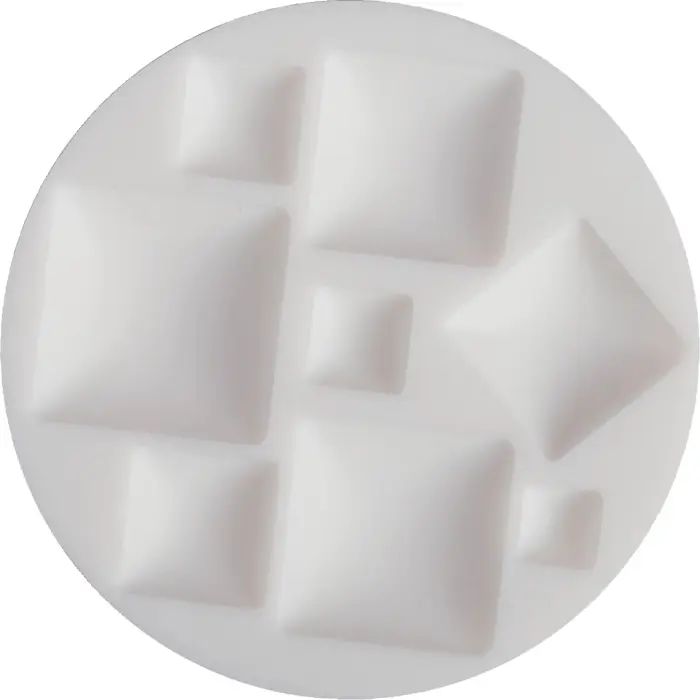 Cernit moule en silicone ø 7 cm Cabochons carrés - Blanc