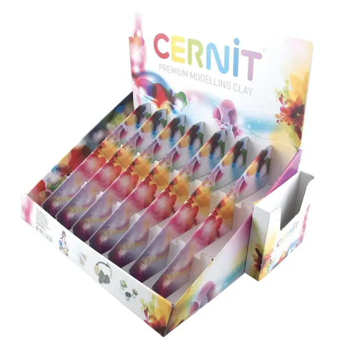 Cernit prés. carton vide 24 couleurs 56g - Multicolore