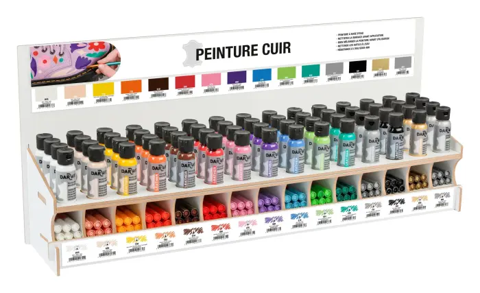 Module en MDF pour Peinture sur Cuir AVEC MARCHANDISE (L84,5 x P17,6 x H36,5 cm) - Assortiment