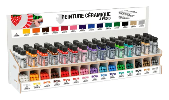 Module en MDF pour Peinture sur Céramique AVEC MARCHANDISE (L84,5 x P17 ,6 x H36,5 cm) - Assortiment