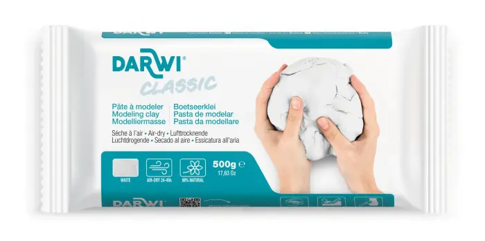 DARWI Pain de 500 g de pâte auto-durcissante CLASSIC blanche - Blanc
