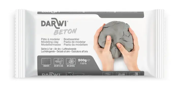 DARWI Pain de 500 g de pâte auto-durcissante BETON - Béton