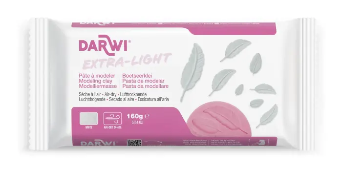 DARWI Pain de 160 g de pâte auto-durcissante EXTRA LIGHT blanche - Blanc