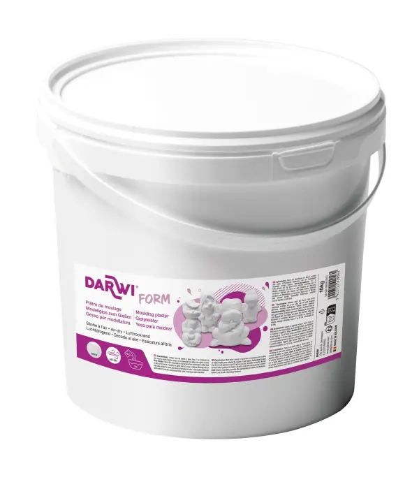 DARWI Seau de 10 kg de plâtre de moulage blanc