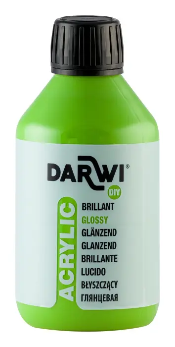 Darwi Flacon de 250 ml de Peinture Acrylique Universelle Brillante - Vert prairie