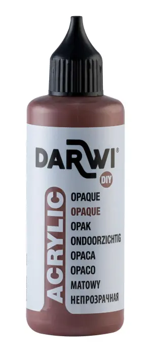 Darwi Flacon de 80 ml de Peinture Acrylique Universelle Opaque - Marron foncé