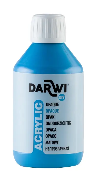Darwi Flacon de 250 ml de Peinture Acrylique Universelle Opaque - Bleu