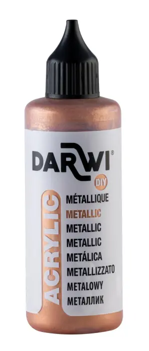Darwi Flacon de 80 ml de Peinture Acrylique Universelle Métallique - Bronze