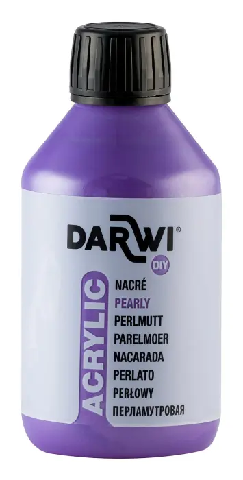 Darwi Flacon de 250 ml de Peinture Acrylique Universelle Nacrée - Lilas