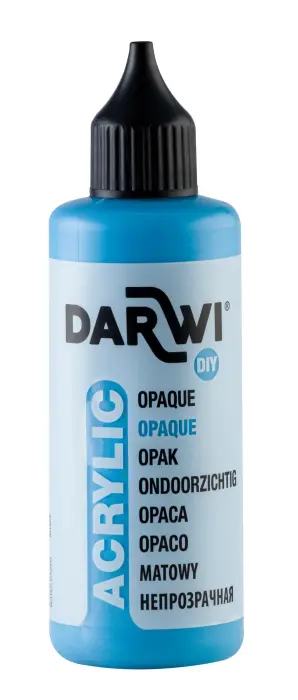 Darwi Flacon de 80 ml de Peinture Acrylique Universelle Opaque - Bleu
