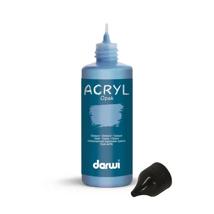 Darwi Flacon de 80 ml de Peinture Acrylique Universelle Opaque - Bleu gris