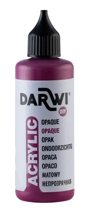 Darwi Flacon de 80 ml de Peinture Acrylique Universelle Opaque - Lie de vin