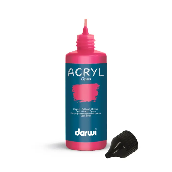 Darwi Flacon de 80 ml de Peinture Acrylique Universelle Opaque - Magenta