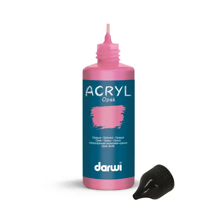 Darwi Flacon de 80 ml de Peinture Acrylique Universelle Opaque - Vieux rose