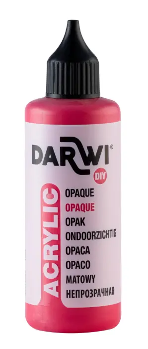 Darwi Flacon de 80 ml de Peinture Acrylique Universelle Opaque - vermillon