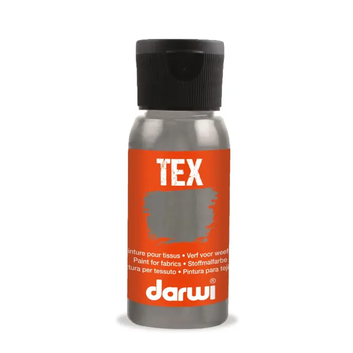 DARWI Flacon de 50 ml de Peinture Textile Opaque - Zinc
