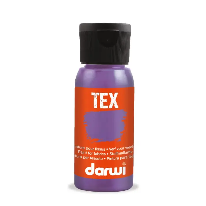 DARWI Flacon de 50 ml de Peinture Textile Nacrée - Violet nacré