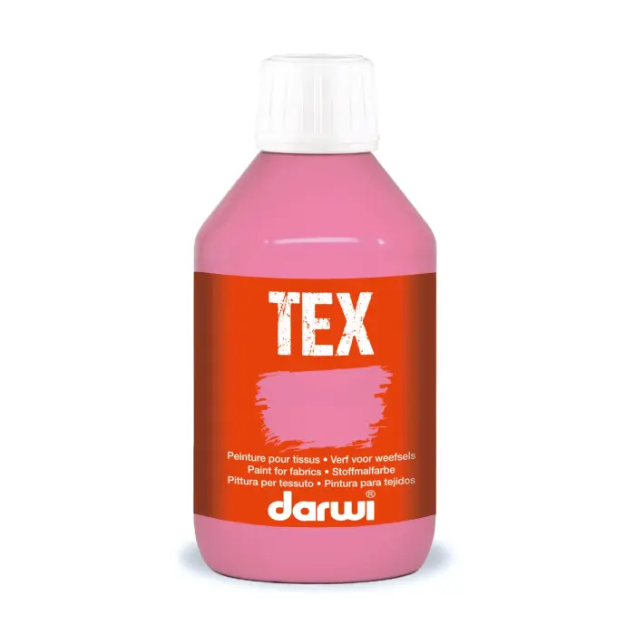 DARWI Flacon de 250 ml de Peinture Textile Opaque - Rose